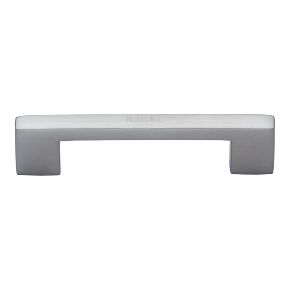 C0337 96-SC • 096 x 116 x 30mm • Satin Chrome • Heritage Brass Metro Cabinet Pull Handle